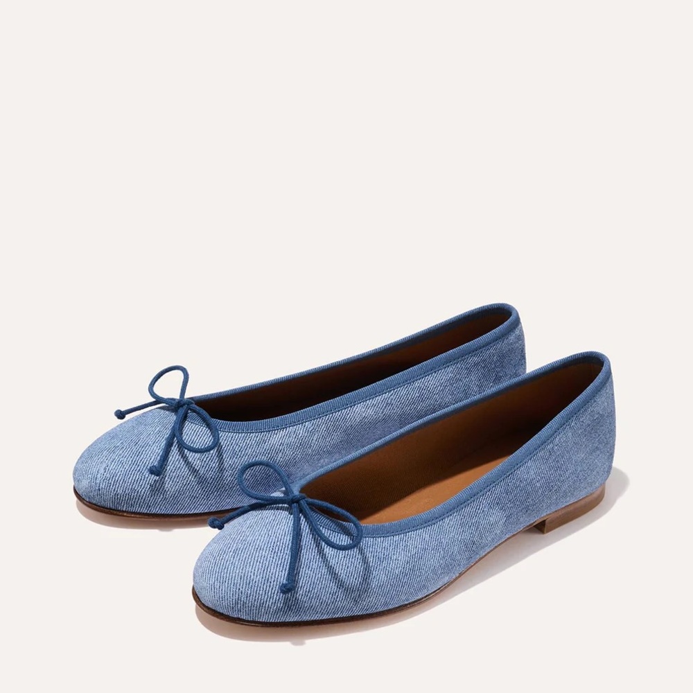Margaux The Demi ballet flat in Denim Suede size 39 Wide (US 8.5 - 9 Wide)